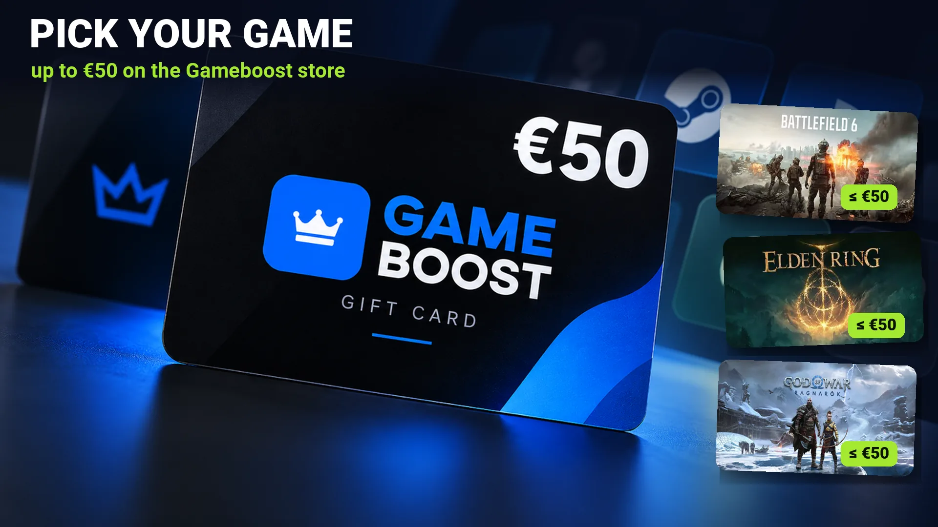 Free €50 Gameboost gift card