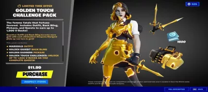 FORTNITE Golden Touch Challenge Pack