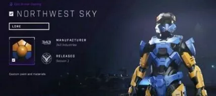 Halo Infinite Northwest Sky Armor Coating