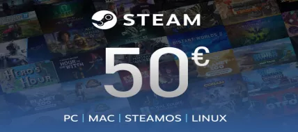 Steam Tarjeta Regalo 50 EU/US/UK