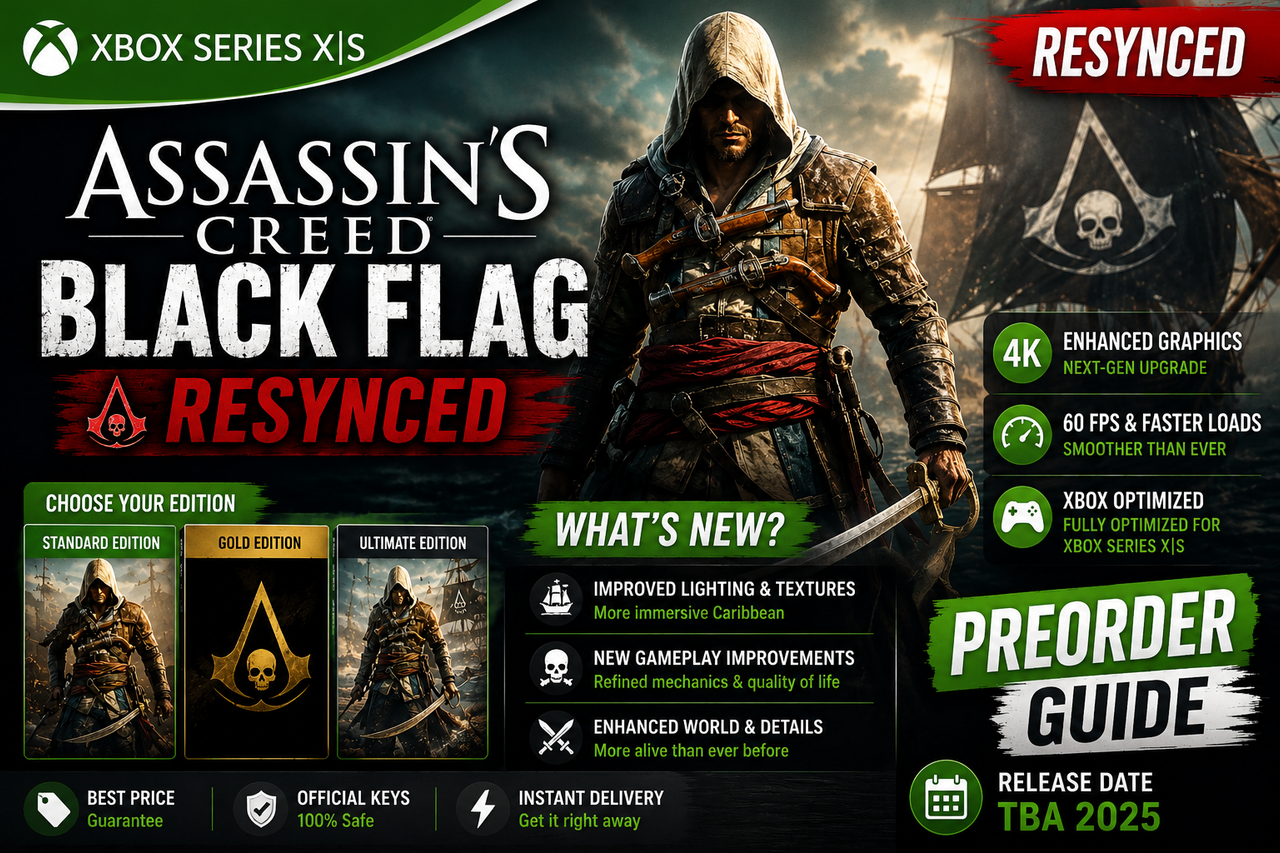 Assassin's Creed Black Flag Resynced on Xbox: Editions, What's New & Preorder Guide