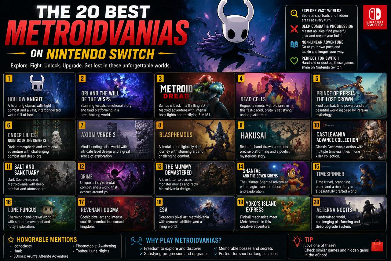 The 20 best metroidvanias on Nintendo Switch and what each one costs today