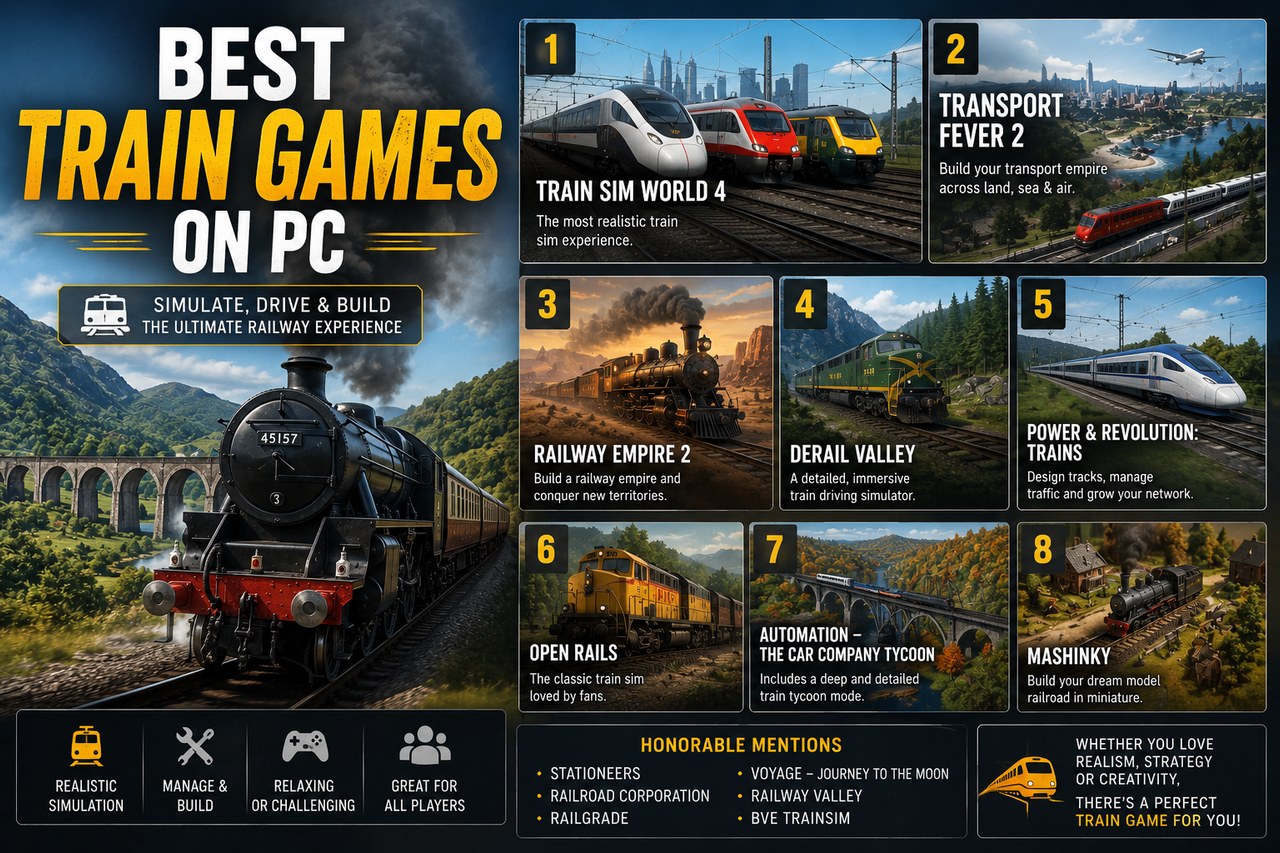 Best train games on PC: 23 titles with their Steam verdict and live price