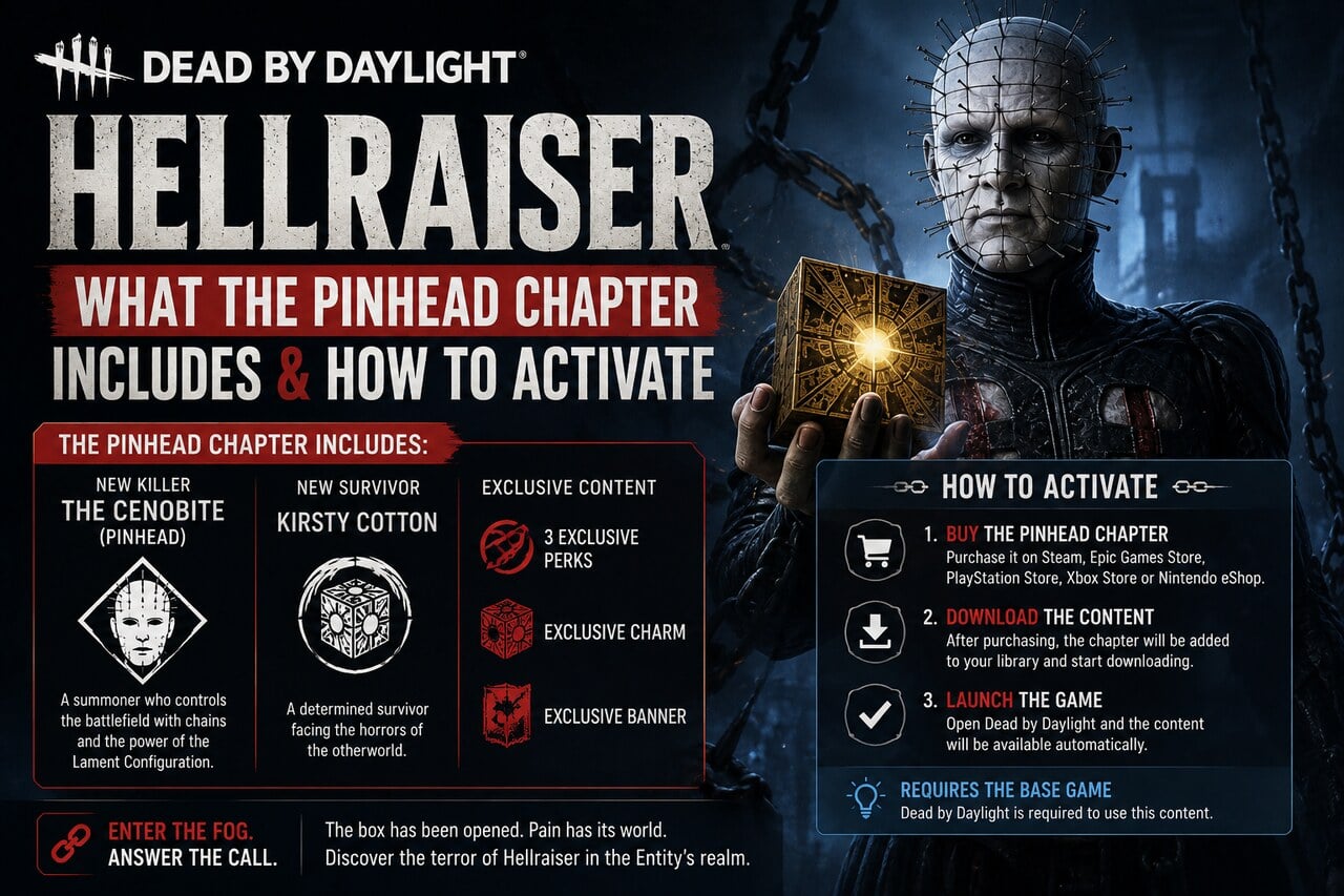 Dead by Daylight Hellraiser: what the Pinhead chapter includes and how to activate it