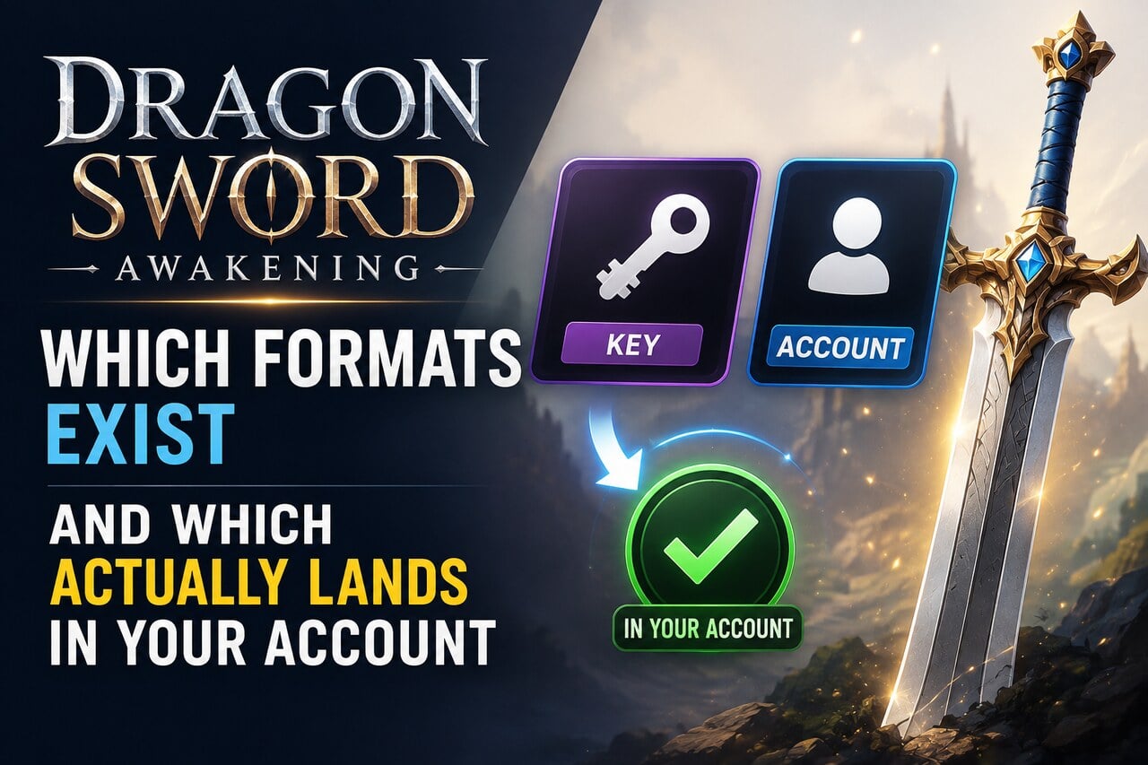 DragonSword Awakening: which formats exist and which actually lands in your account