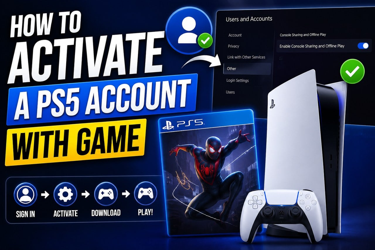 How to Activate a PS5 Account With Game, Step by Step