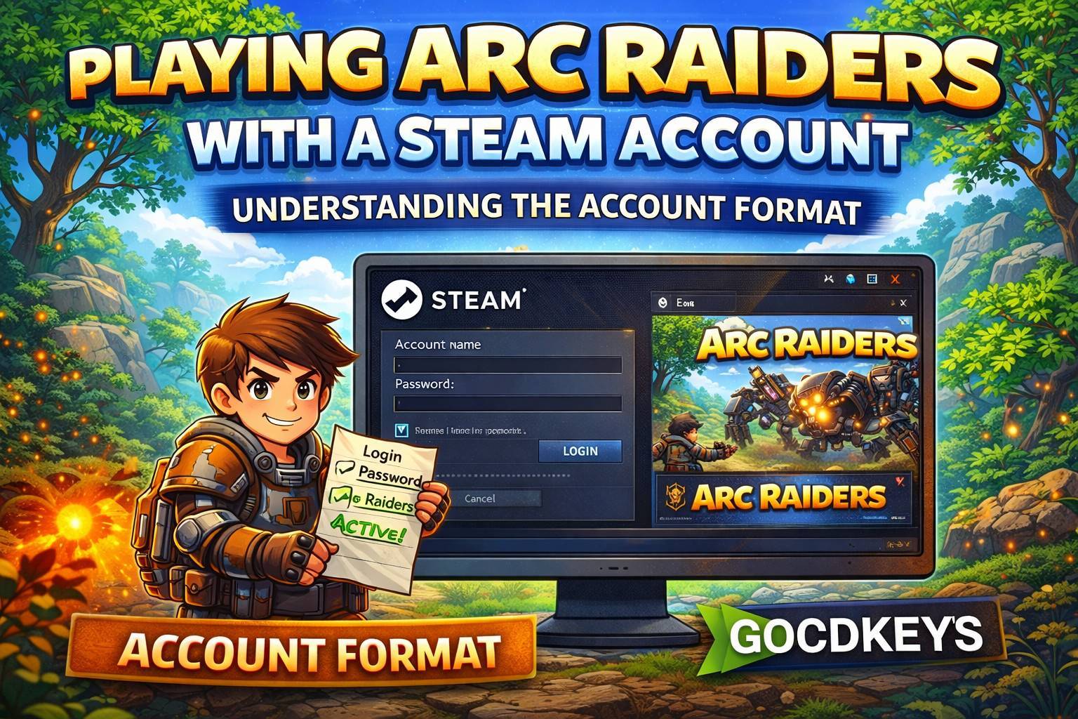 How to Play ARC Raiders Using a Steam Account: What the Account Format Is and How It Works