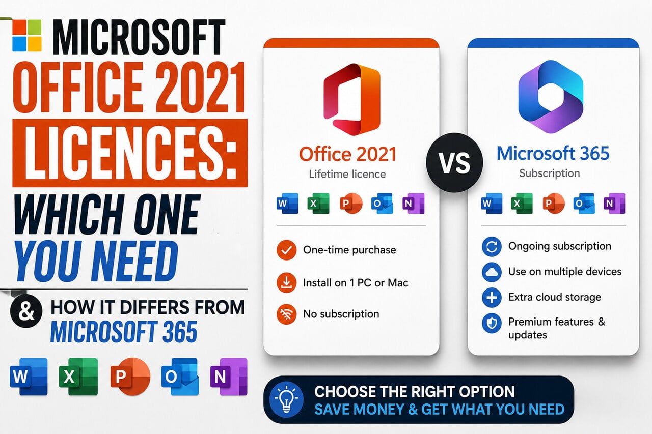 Microsoft Office 2021 licences: which one you need and how it differs from Microsoft 365