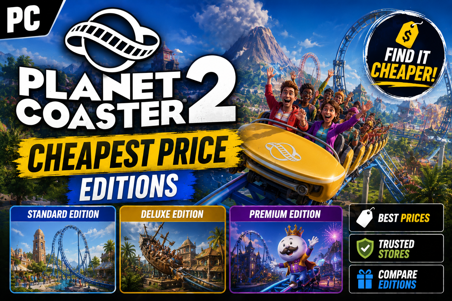 Planet Coaster 2 PC: cheapest prices and which edition is worth it