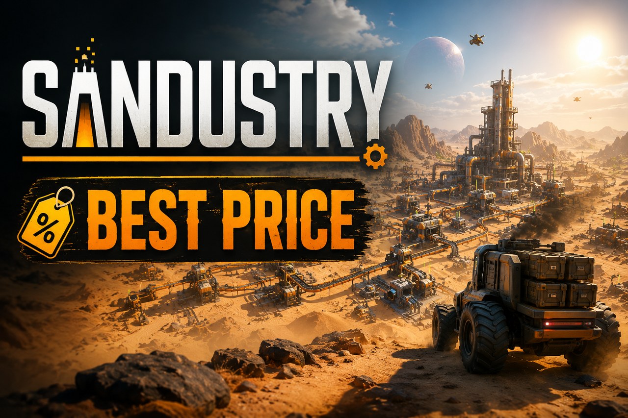 Where to buy Sandustry for €6.42 instead of €14.99 on Steam