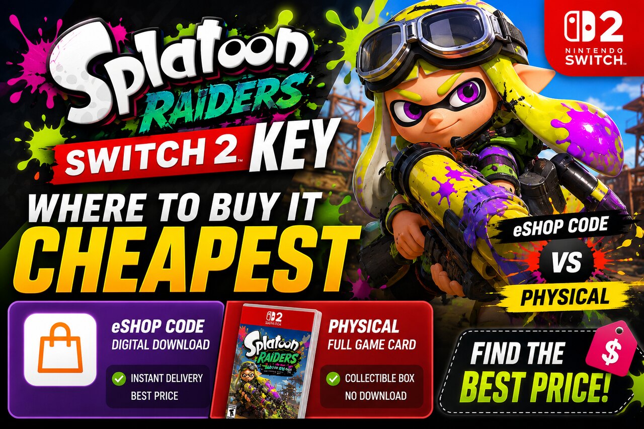 Splatoon Raiders on Switch 2: eShop Code, Physical or Account?
