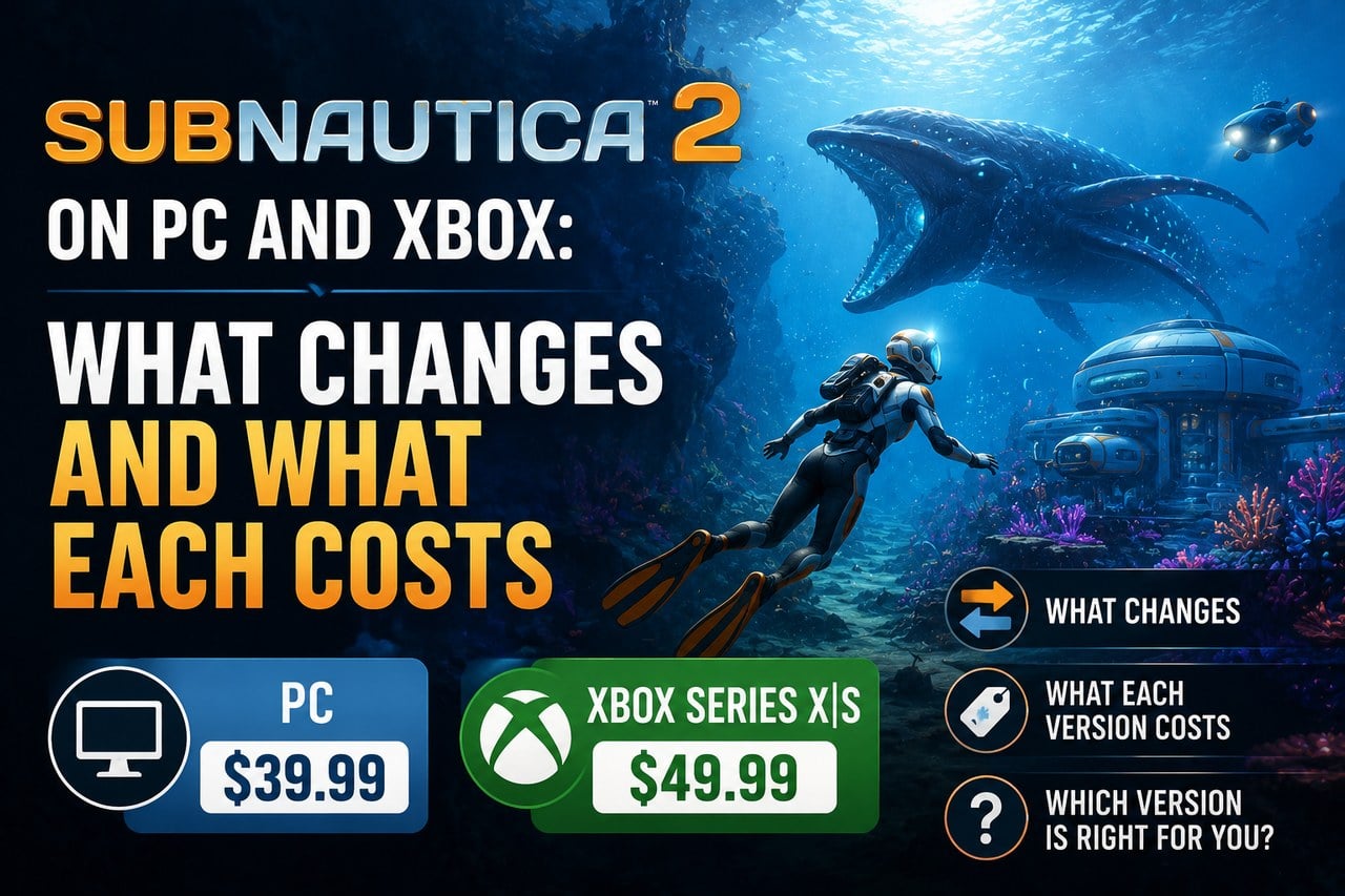 Subnautica 2 on PC and Xbox: what changes and what each costs