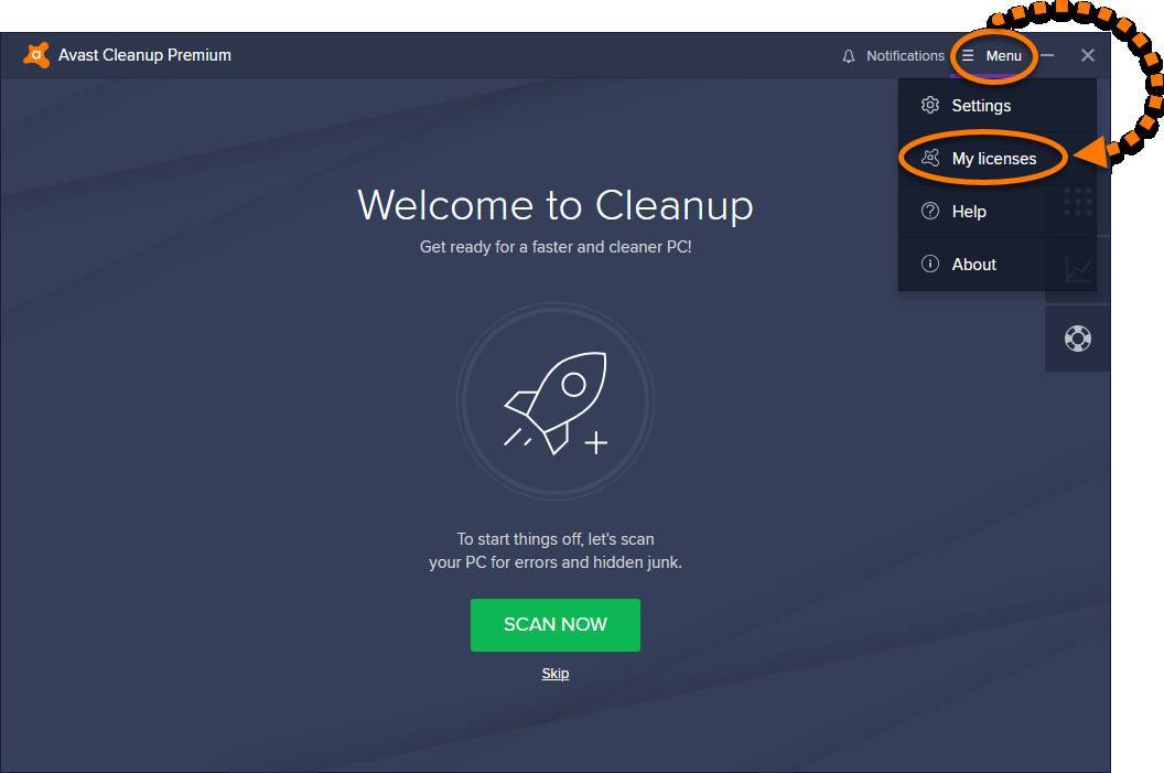 my avast cleanup premium license did not download