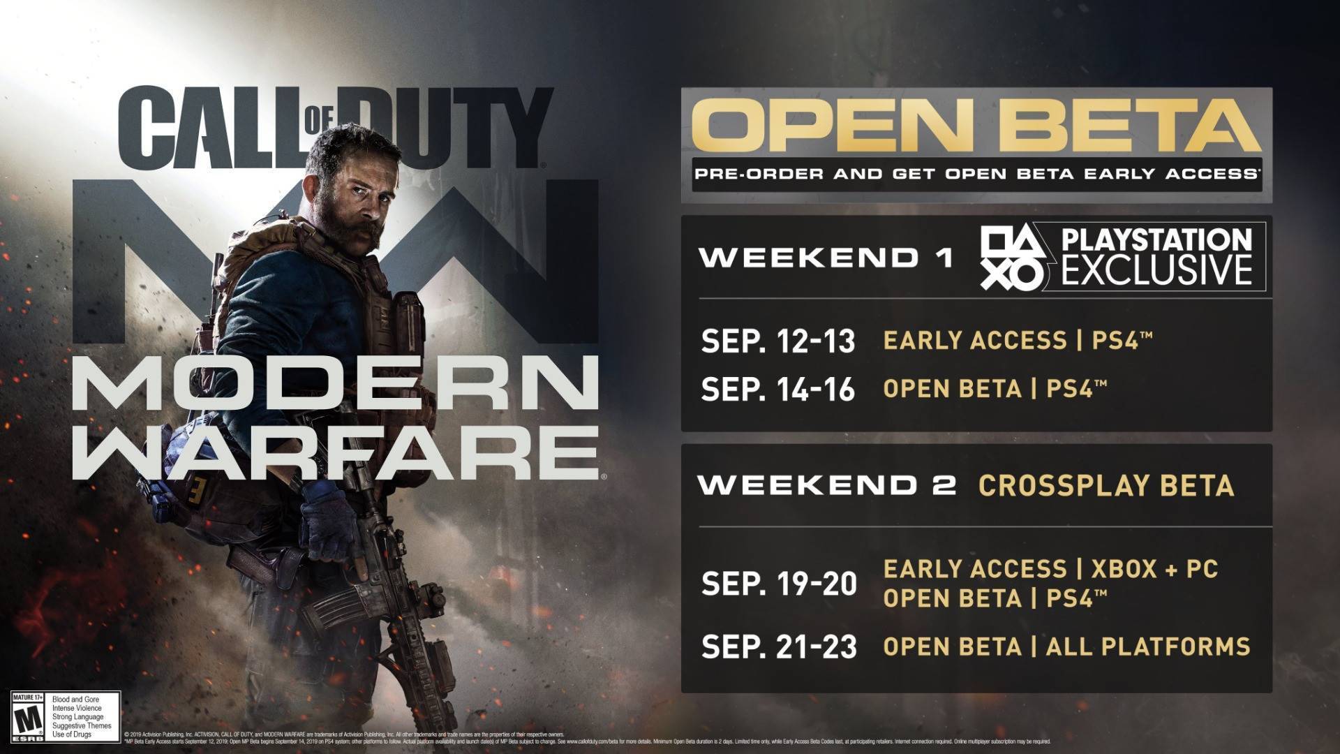 cod modern warfare xbox one key