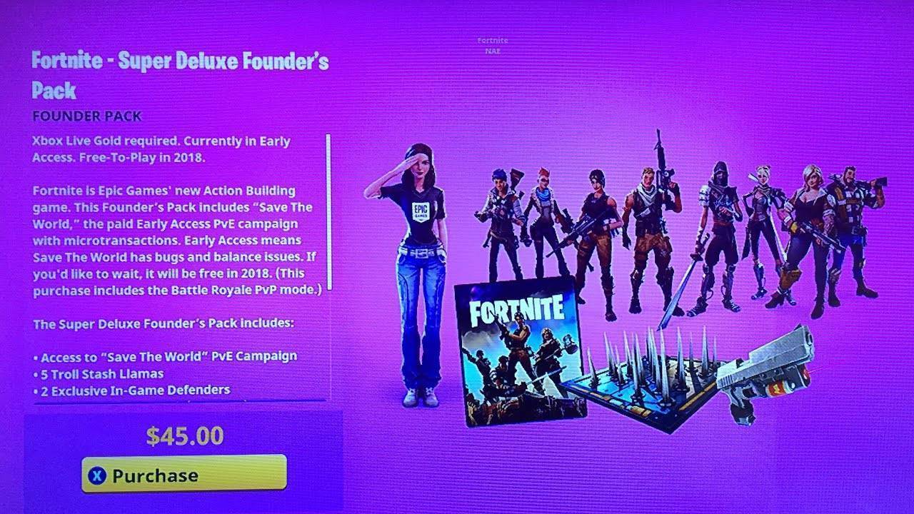Fortnite Save The World Founder's Pack Xbox One Sales Fortnite Save The World Founders Pack Xbox One Cheap Price Of 34 80