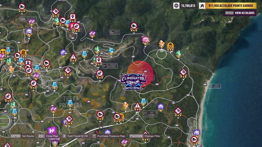 Forza Horizon Treasure Map