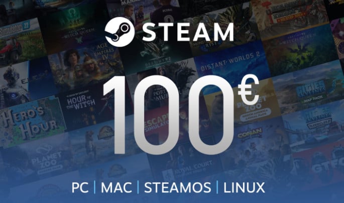 Steam Gift Card, €100
