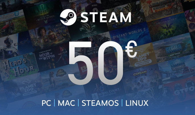 Steam Game Card 50 Dollar - $50 Steam Gift Card Digital Key - ONLY Currency  USD