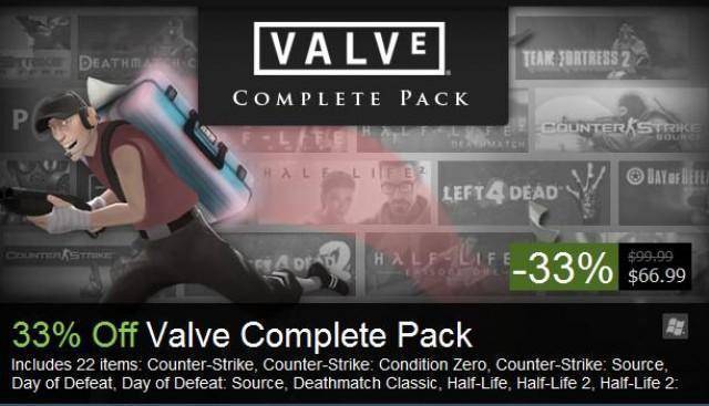 Valve Complete Pack (PC) Key cheap - Price of $36.45 for Steam