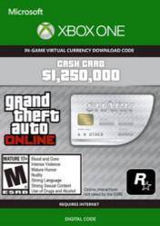 Grand Theft Auto Online $1250000 Great White Shark Cash Card