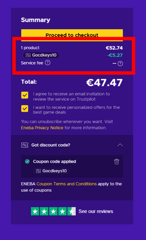 Check that the discount has been applied