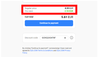 Check the coupon has been applied