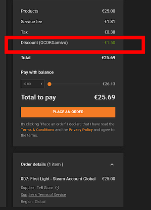 Check the discount and the final price